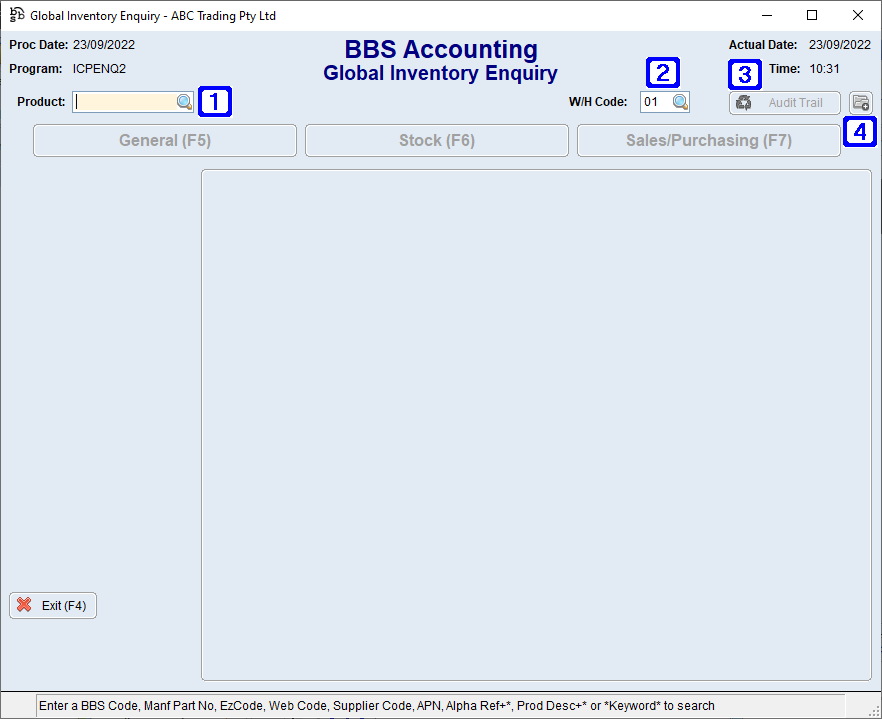 Global Inventory Enquiry Screen Global Inventory Enquiry Screen