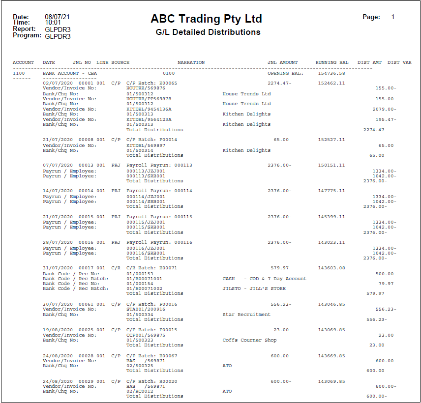 Example of General Ledger Report - Detailed PDF Example of General Ledger Report - Detailed PDF