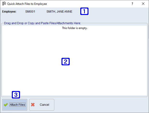 Quick Attach Files to Employee Quick Attach Files to Employee