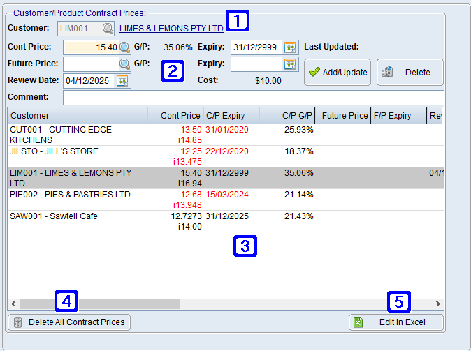 Product Masterfile Maintenance Contract Pricing Tab Screen Product Masterfile Maintenance Contract Pricing Tab Screen