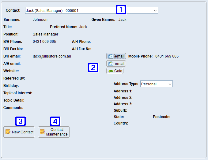 Contacts Tab Screen Contacts Tab Screen